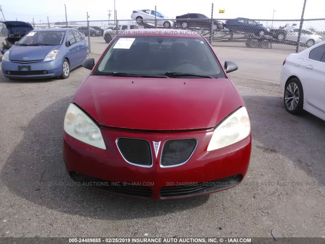 1G2ZG58N274123063 - 2007 PONTIAC G6 SE RED photo 6