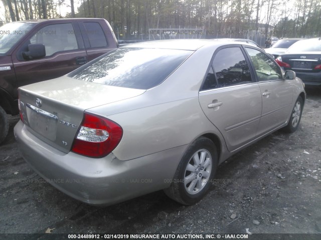 4T1BF32K14U570719 - 2004 TOYOTA CAMRY LE/XLE/SE BEIGE photo 4