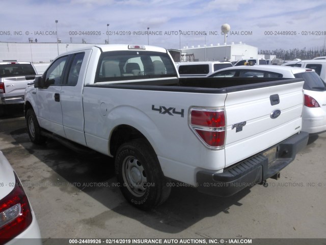 1FTFX1EFXDKD47189 - 2013 FORD F150 SUPER CAB WHITE photo 3