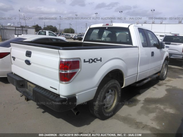 1FTFX1EFXDKD47189 - 2013 FORD F150 SUPER CAB WHITE photo 4