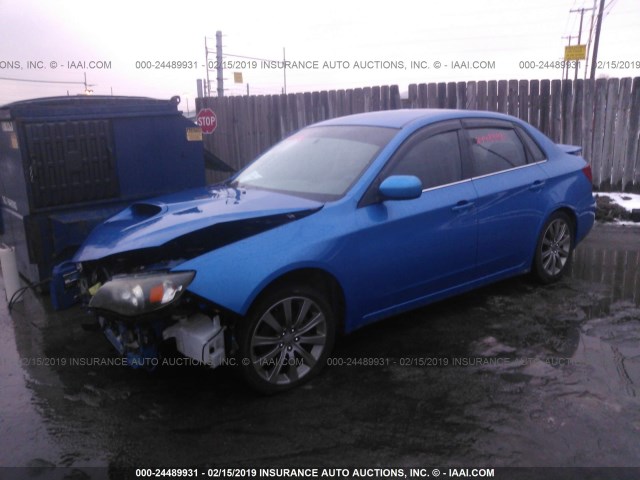 JF1GE74638G508690 - 2008 SUBARU IMPREZA WRX BLUE photo 2