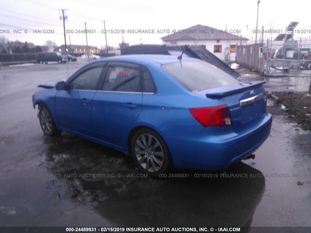 JF1GE74638G508690 - 2008 SUBARU IMPREZA WRX BLUE photo 3