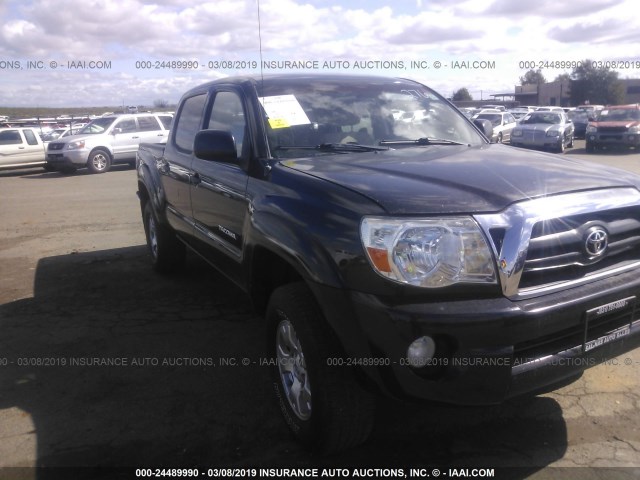 5TEJU62N86Z303167 - 2006 TOYOTA TACOMA DOUBLE CAB PRERUNNER BLACK photo 1