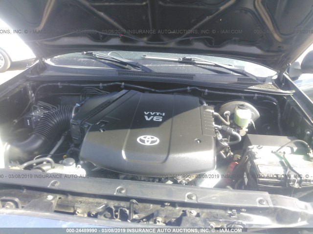 5TEJU62N86Z303167 - 2006 TOYOTA TACOMA DOUBLE CAB PRERUNNER BLACK photo 10