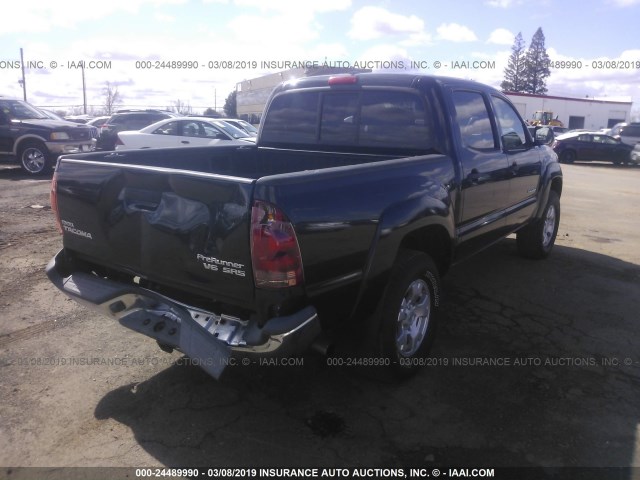 5TEJU62N86Z303167 - 2006 TOYOTA TACOMA DOUBLE CAB PRERUNNER BLACK photo 4