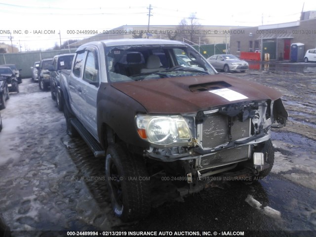 5TELU4EN1AZ717103 - 2010 TOYOTA TACOMA DOUBLE CAB SILVER photo 1