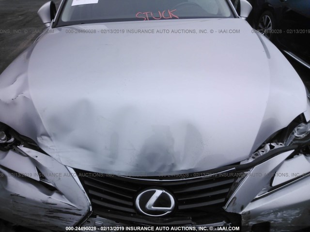 JTHBA1D26G5007425 - 2016 LEXUS IS 200T SILVER photo 10