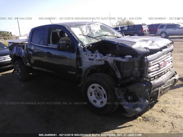 1GTG6BE39F1120653 - 2015 GMC CANYON SLE GRAY photo 1