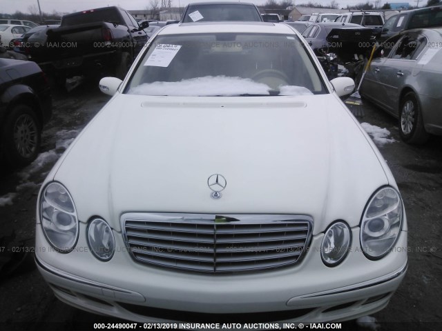 WDBUF56J46A948755 - 2006 MERCEDES-BENZ E 350 WHITE photo 6