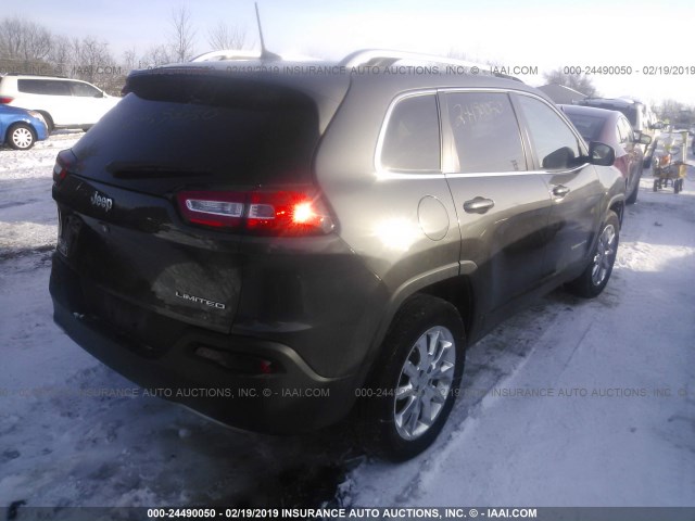 1C4PJMDBXGW241375 - 2016 JEEP CHEROKEE LIMITED GRAY photo 4