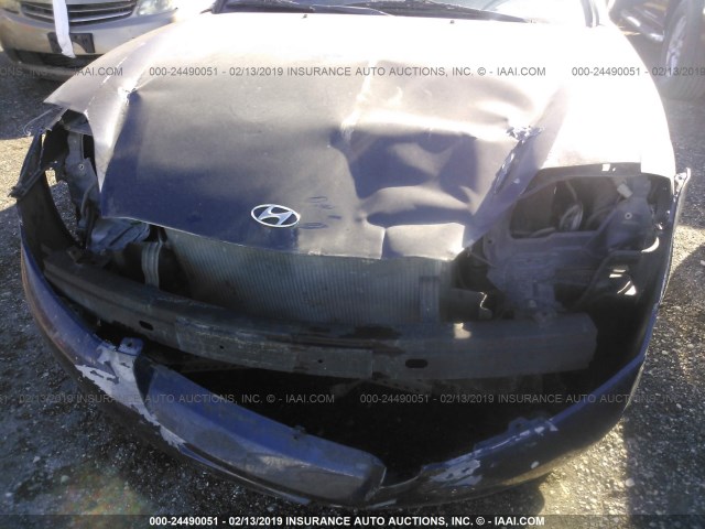 KMHHN65F63U043786 - 2003 HYUNDAI TIBURON GT BLUE photo 6