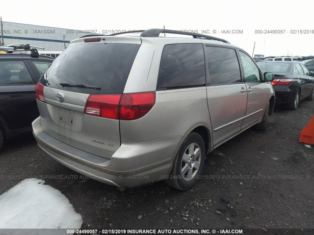 5TDZA23C15S291540 - 2005 TOYOTA SIENNA CE/LE GOLD photo 4