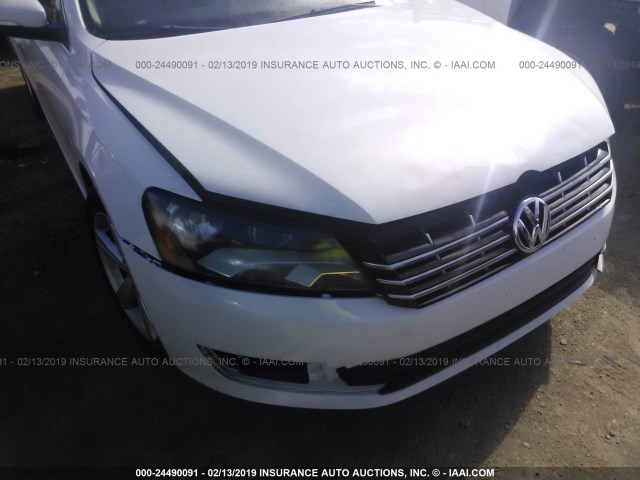 1VWBS7A34EC046678 - 2014 VOLKSWAGEN PASSAT SE WHITE photo 6