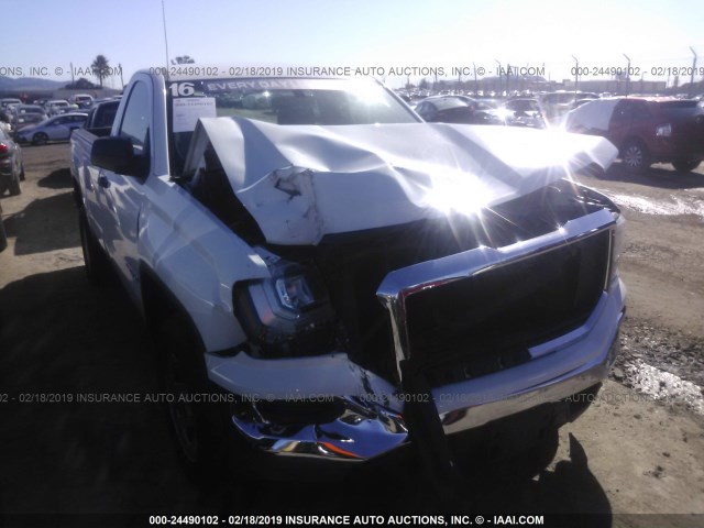 1GTN1LEC0GZ901625 - 2016 GMC SIERRA C1500 WHITE photo 1