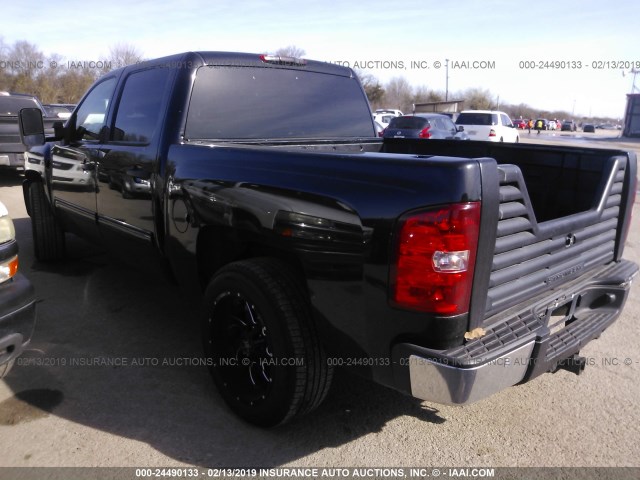 3GCRCSE3XAG142382 - 2010 CHEVROLET SILVERADO C1500 LT BLACK photo 3