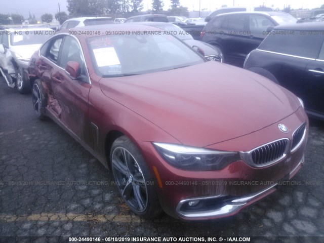 WBA4J7C50KBM75618 - 2019 BMW 440XI GRAN COUPE ORANGE photo 1