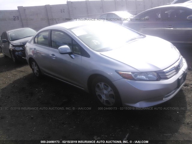 JHMFB4F2XCS010563 - 2012 HONDA CIVIC HYBRID SILVER photo 1