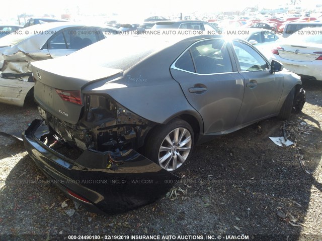 JTHBF1D2XE5029247 - 2014 LEXUS IS 250 GRAY photo 4