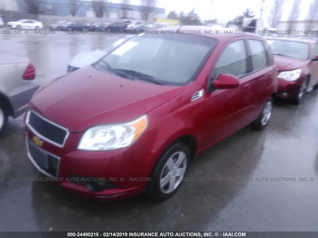KL1TD6DE5BB125794 - 2011 CHEVROLET AVEO LS/LT Կարմիր լուսանկար 2