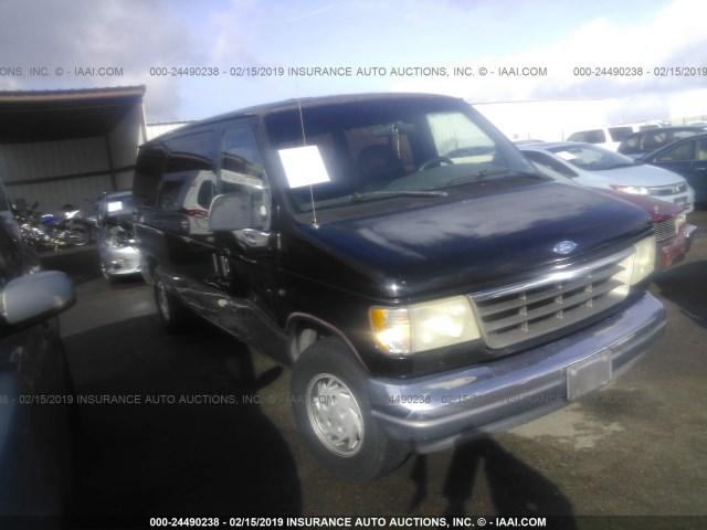 1FMEE11H4NHB52580 - 1992 FORD ECONOLINE E150 BLACK photo 1