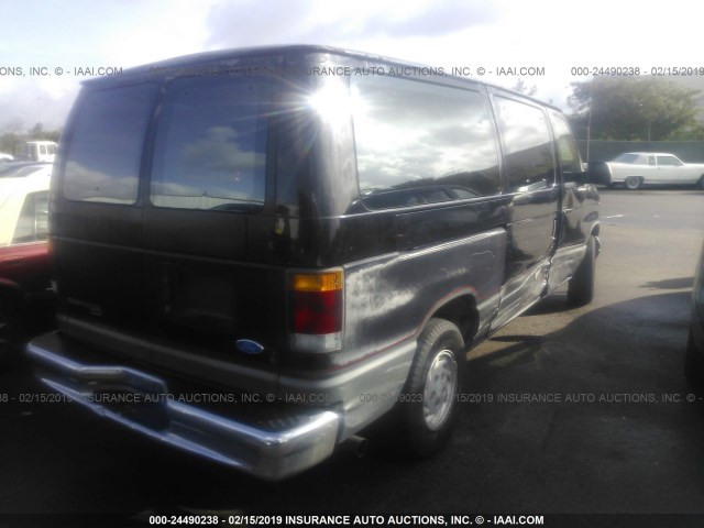 1FMEE11H4NHB52580 - 1992 FORD ECONOLINE E150 BLACK photo 4