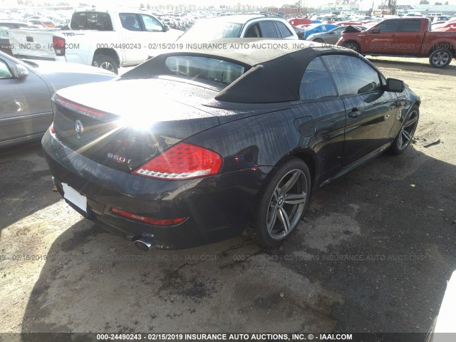 WBAEB535X8CX63610 - 2008 BMW 650 I GRAY photo 4