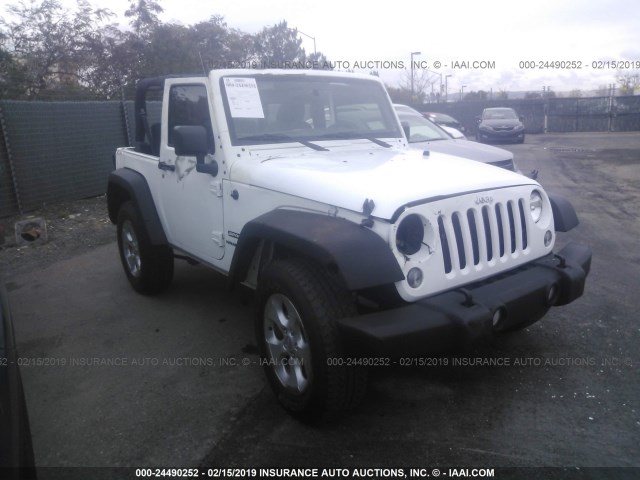 1C4AJWAGXGL190608 - 2016 JEEP WRANGLER SPORT WHITE photo 1