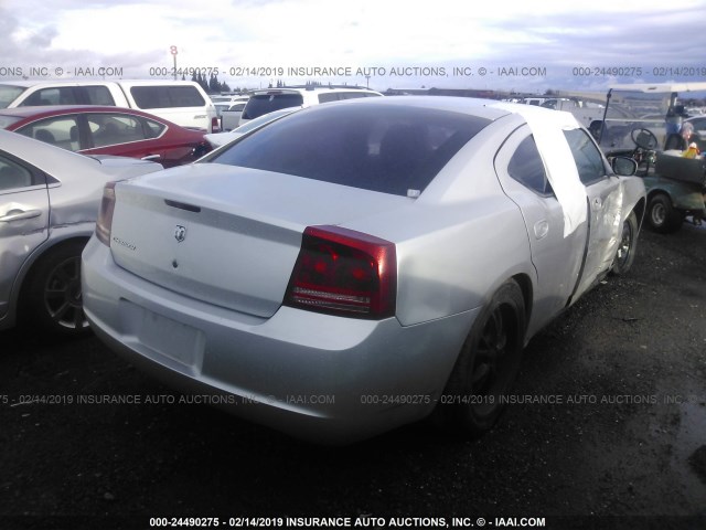 2B3LA43R37H815179 - 2007 DODGE CHARGER SE/SXT SILVER photo 4