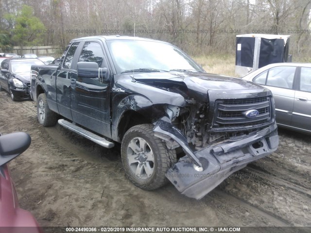 1FTFX1CF1DFC32623 - 2013 FORD F150 SUPER CAB BLACK photo 1