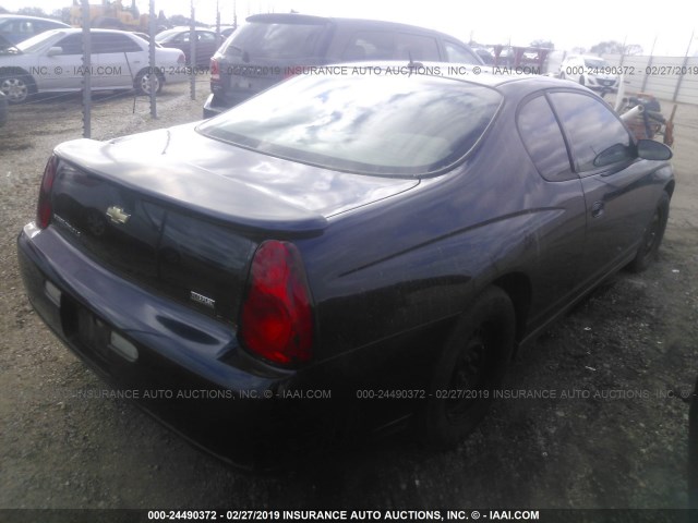 2G1WJ15K679406350 - 2007 CHEVROLET MONTE CARLO LS BLUE photo 4