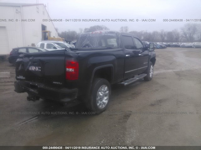 1GT12UEG4HF136622 - 2017 GMC SIERRA K2500 DENALI BLACK photo 4