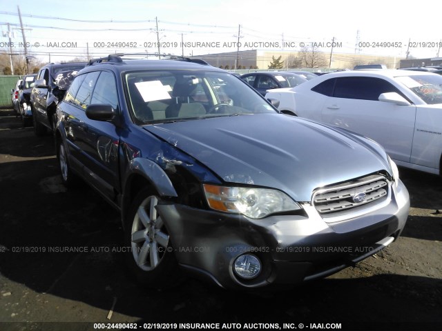 4S4BP61C167357666 - 2006 SUBARU LEGACY OUTBACK 2.5I BLUE photo 1