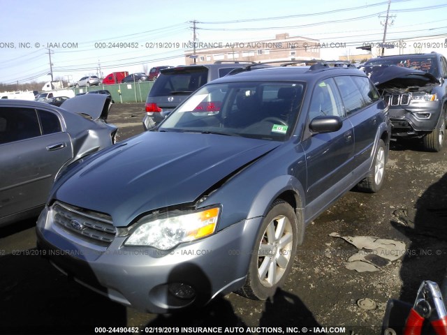 4S4BP61C167357666 - 2006 SUBARU LEGACY OUTBACK 2.5I BLUE photo 2