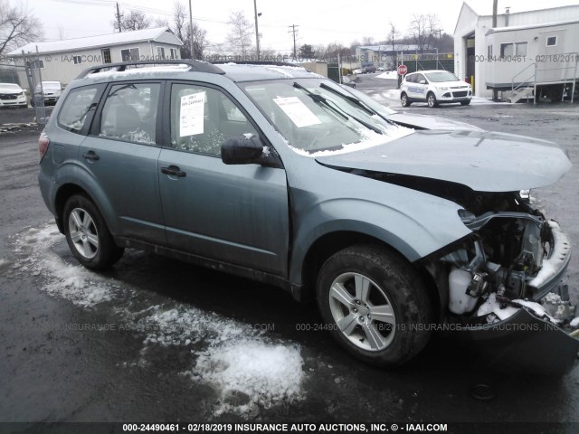 JF2SHABC3BH724673 - 2011 SUBARU FORESTER 2.5X Light Blue photo 1