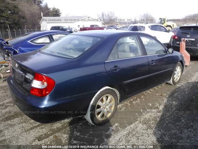 4T1BE30K44U295143 - 2004 TOYOTA CAMRY LE/XLE/SE BLUE photo 4