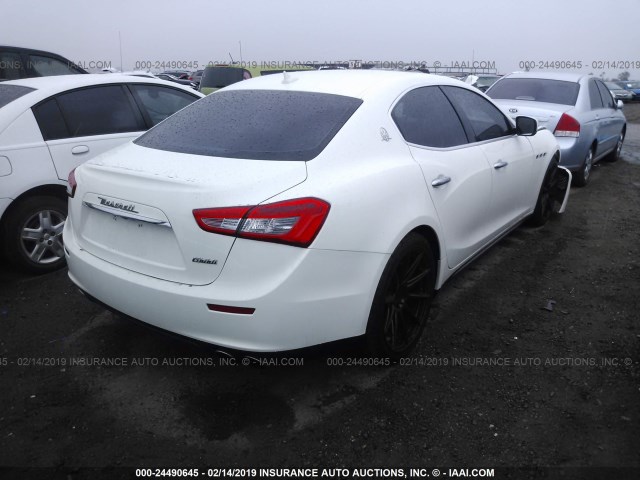 ZAM57XSA2E1078860 - 2014 MASERATI GHIBLI WHITE photo 4