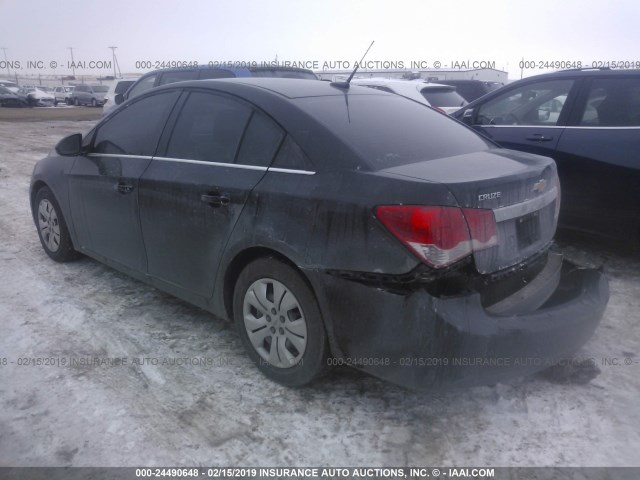 1G1PC5SH4C7386545 - 2012 CHEVROLET CRUZE LS BLACK photo 3