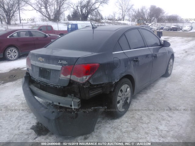 1G1PC5SH4C7386545 - 2012 CHEVROLET CRUZE LS BLACK photo 4