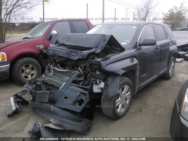 2GKALMEK8C6304738 - 2012 GMC TERRAIN SLE BLACK photo 2