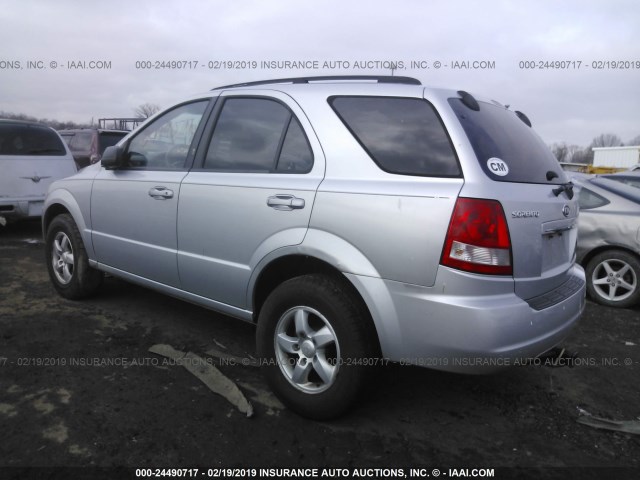 KNDJD733765621870 - 2006 KIA SORENTO EX/LX SILVER photo 3