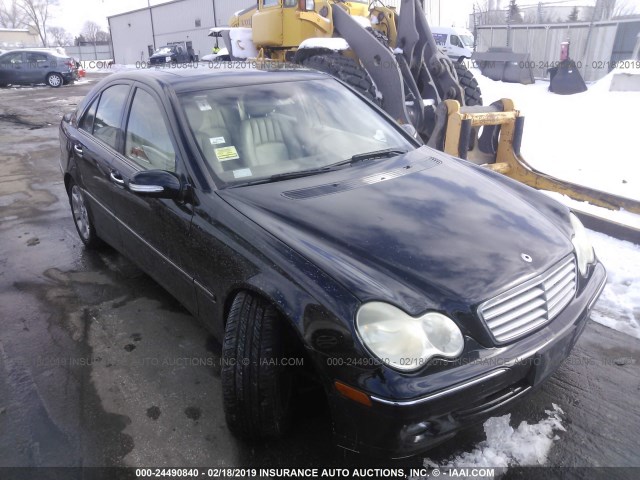 WDBRF81J05F595804 - 2005 MERCEDES-BENZ C 240 4MATIC BLACK photo 1