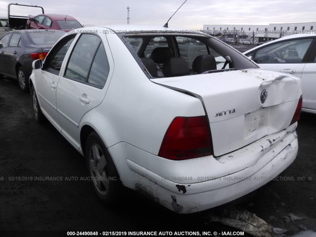 3VWSC29M0YM160905 - 2000 VOLKSWAGEN JETTA GLS WHITE photo 3