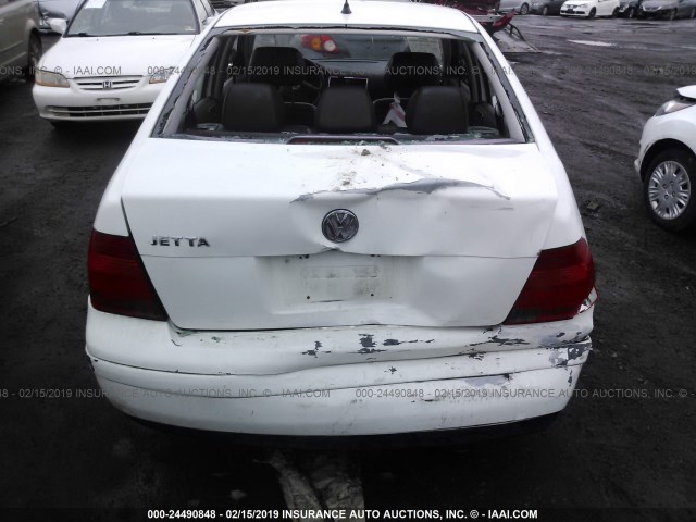 3VWSC29M0YM160905 - 2000 VOLKSWAGEN JETTA GLS WHITE photo 6