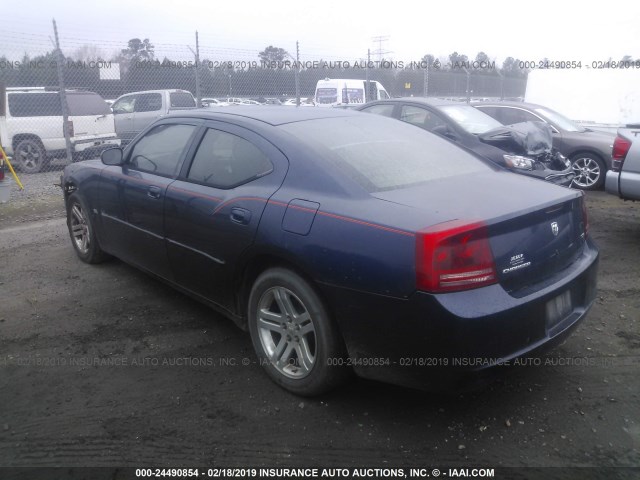 2B3KA43G26H141602 - 2006 DODGE CHARGER SE/SXT BLUE photo 3