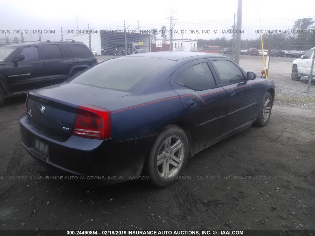 2B3KA43G26H141602 - 2006 DODGE CHARGER SE/SXT BLUE photo 4