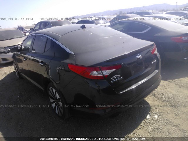 5XXGR4A65DG113719 - 2013 KIA OPTIMA SX BLACK photo 3