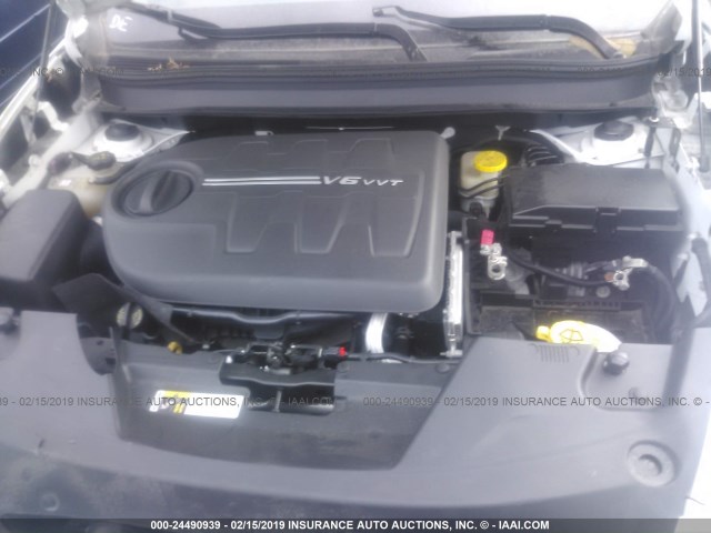 1C4PJMDS8FW636508 - 2015 JEEP CHEROKEE LIMITED WHITE photo 10