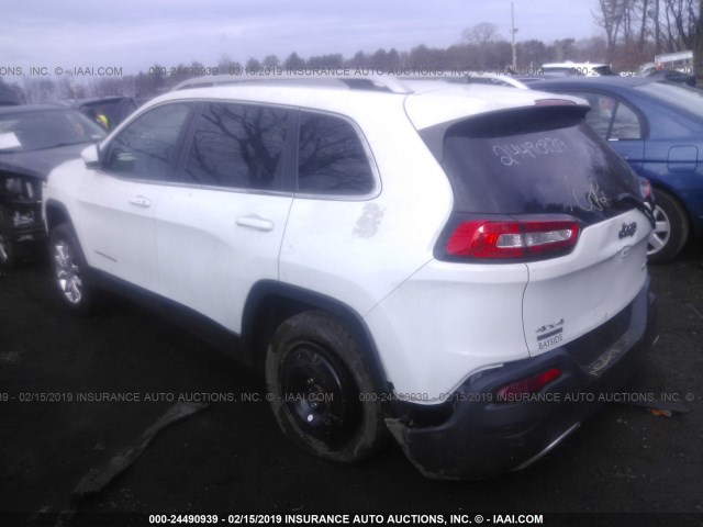 1C4PJMDS8FW636508 - 2015 JEEP CHEROKEE LIMITED WHITE photo 3