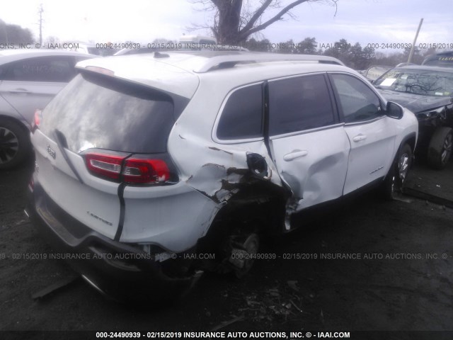 1C4PJMDS8FW636508 - 2015 JEEP CHEROKEE LIMITED WHITE photo 4