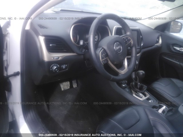 1C4PJMDS8FW636508 - 2015 JEEP CHEROKEE LIMITED WHITE photo 5